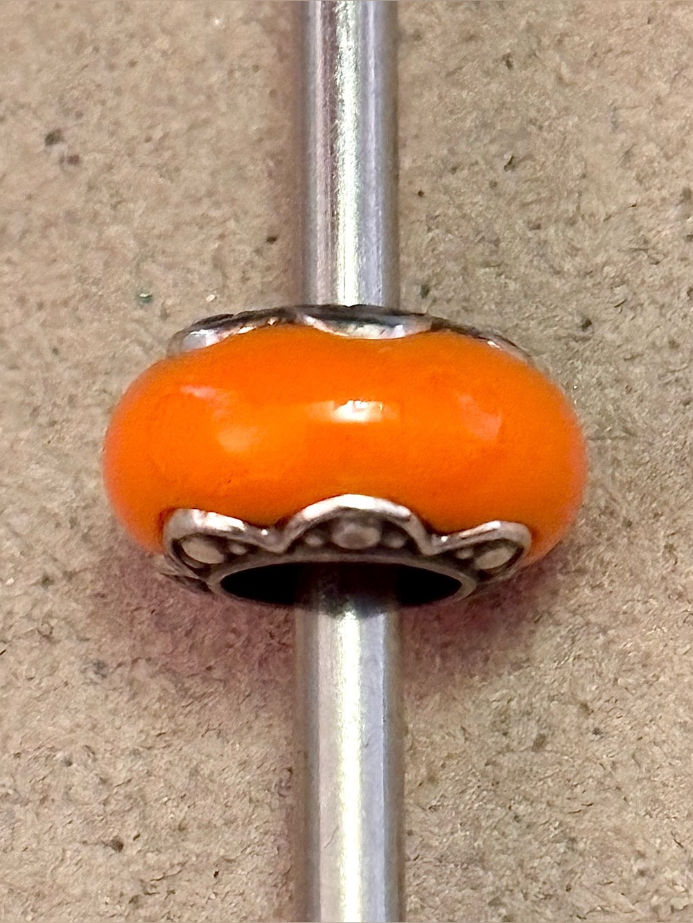 🆕Listing! 🆕 Brighton Primavera Spacer in Orange Resin bead with silver edges